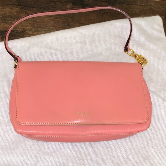 Vintage Kate Spade Purse / Clutch - Pink / Green Interior - Picture 10 of 16